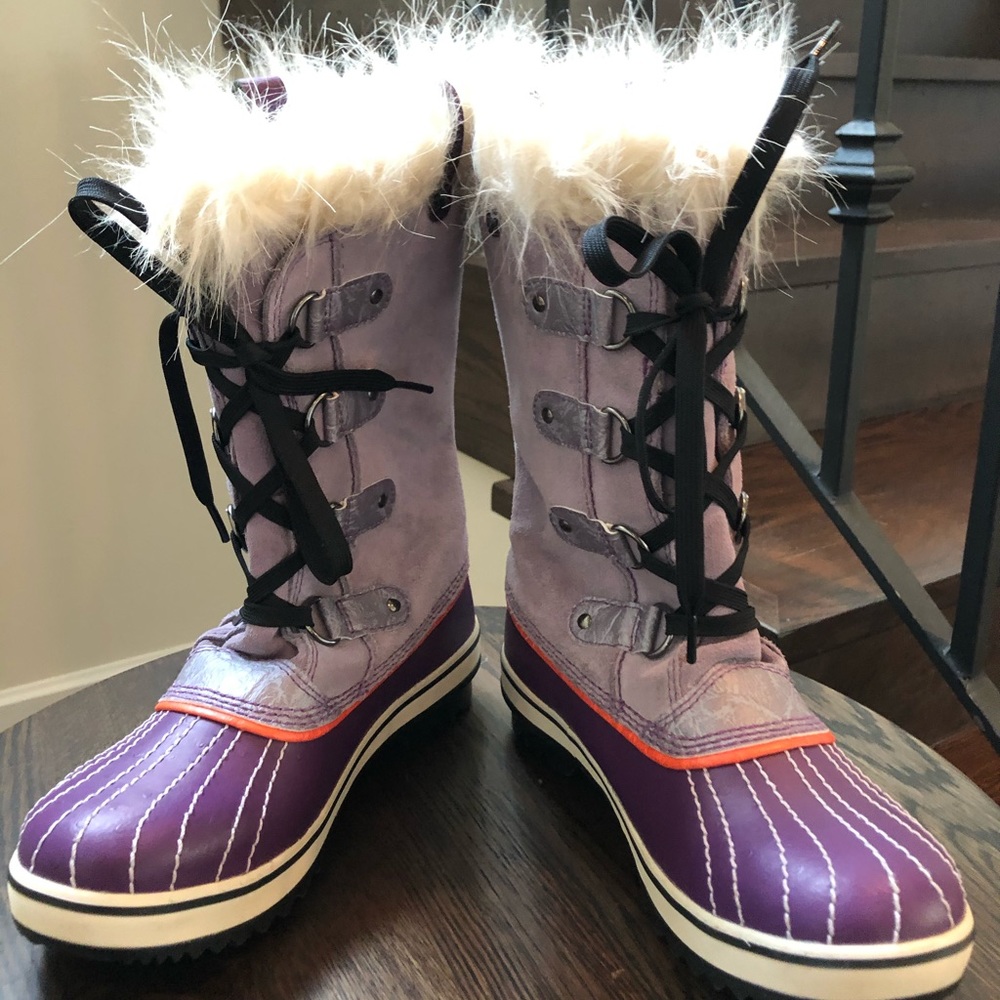 Sorel - Girls Snow Boots with Faux Fur Cuff